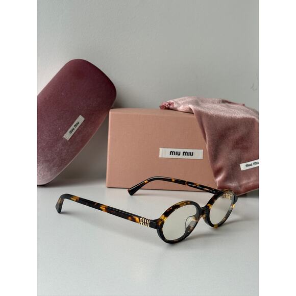 NEW Miu Miu MU04ZSF Brown Bluelight Sunglasses $518